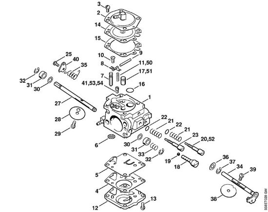 Tronzadoras (TS) TS 400 Carburador HS-274 (24.2003) de la marca Stihl