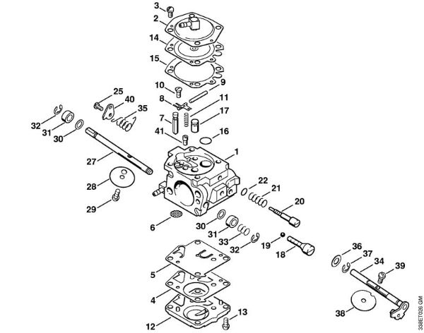 Tronzadoras (TS) TS 400 Carburador HS-279 de la marca Stihl