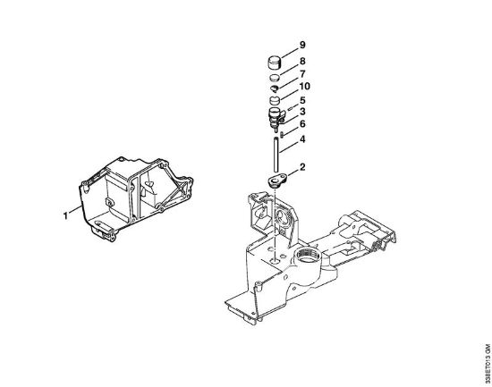 Tronzadoras (TS) TS 400 Carcasa del depósito   1 44 576 634 (53.1999) de la marca Stihl