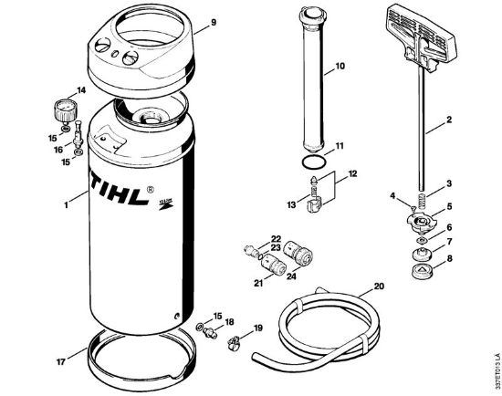 Tronzadoras (TS) TS 400 Depósito de agua a presión de la marca Stihl