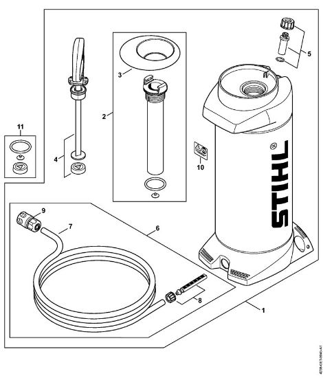 Tronzadoras (TS) TS 410-A Depósito de agua a presión de la marca Stihl