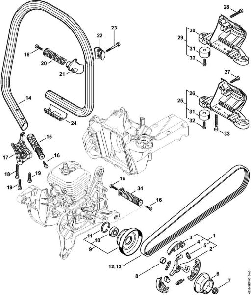 Tronzadoras (TS) TS 420-A Embrague, Manillar tubular de la marca Stihl