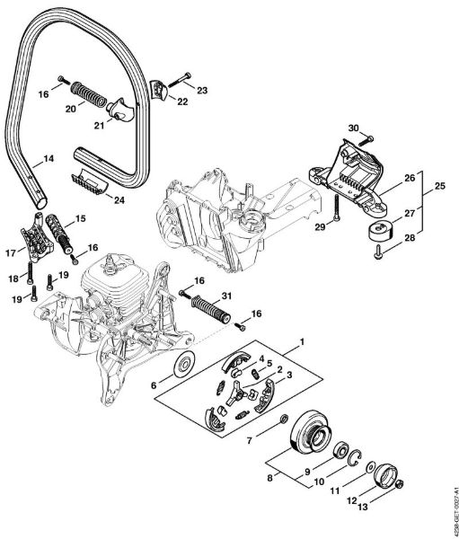 Tronzadoras (TS) TS 440-A Embrague, Manillar tubular de la marca Stihl