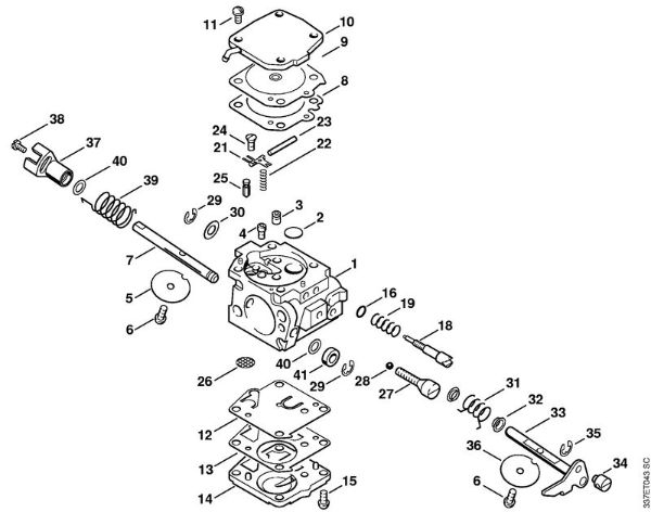 Tronzadoras (TS) TS 460 Carburador HS-275 de la marca Stihl