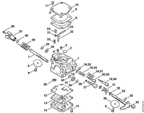 Tronzadoras (TS) TS 460 Carburador HS-276 (25.2003) de la marca Stihl