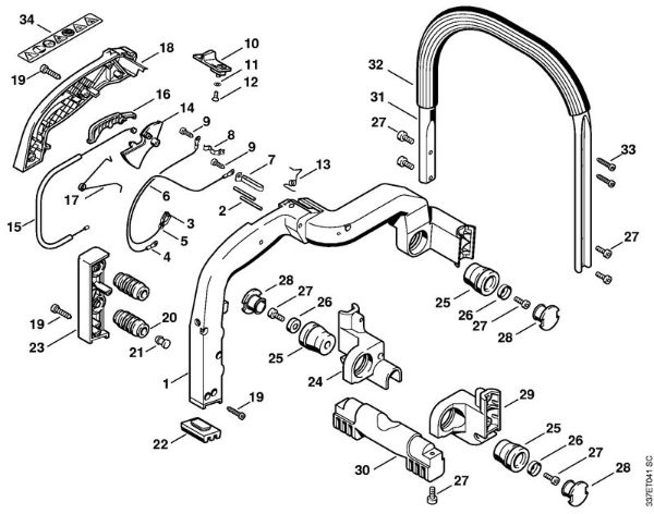 Tronzadoras (TS) TS 460 Empuóadura de la marca Stihl