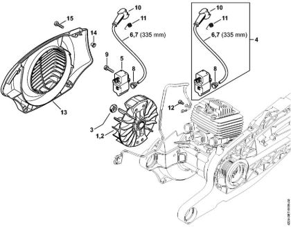 Tronzadoras (TS) TS 700 Sistema de encendido de la marca Stihl