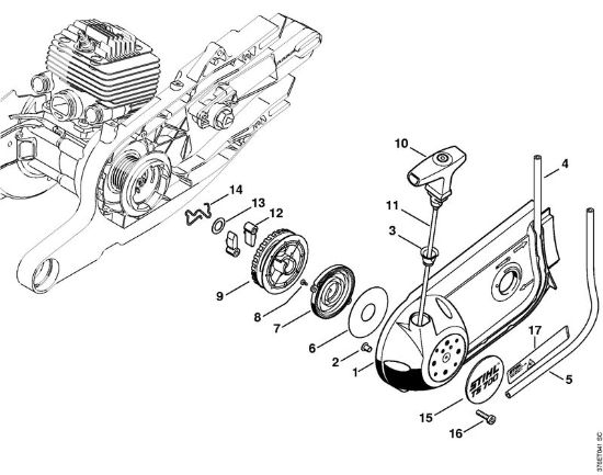 Tronzadoras (TS) TS 700-Z Mecanismo de arranque de la marca Stihl