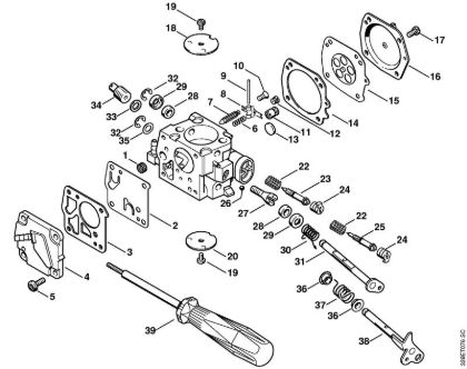 Tronzadoras (TS) TS 760 Carburador HS-280, HS-281 de la marca Stihl