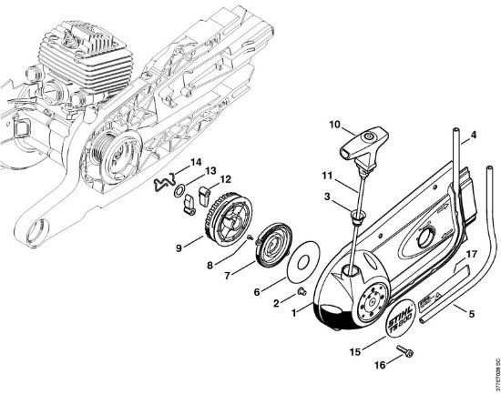 Tronzadoras (TS) TS 800 Mecanismo de arranque de la marca Stihl
