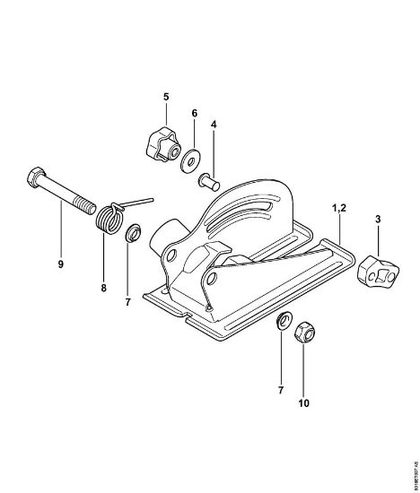 Tronzadoras de acumulador (TSA) TSA 230 Tope de profundidad con racor de aspiración de la marca Stihl