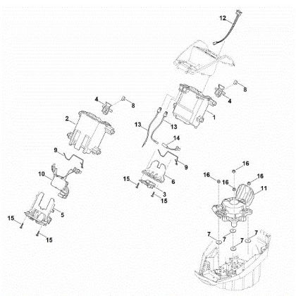 Imagen de C - Soporte de la baterà­a, sistema electránico, motor eláctrico MVP 600.1