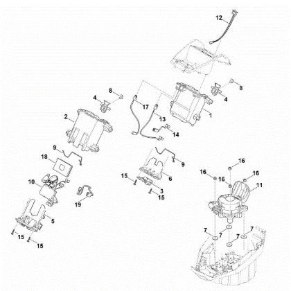 Imagen de C - Soporte de la baterà­a, sistema electránico, motor eláctrico MVP 600.1 V