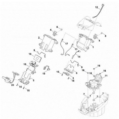 Imagen de C - Soporte de la baterà­a, sistema electránico, motor eláctrico MVP 600.1 VS