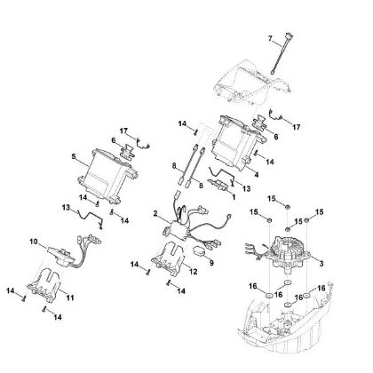 Imagen de C - Soporte de la baterà­a, sistema electránico, motor eláctrico MVP 850.0 S