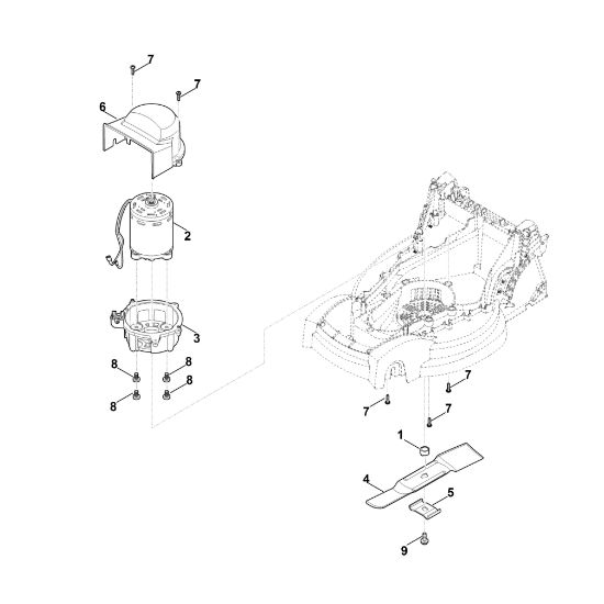 Imagen de D - Motor, cuchilla MA 235.0