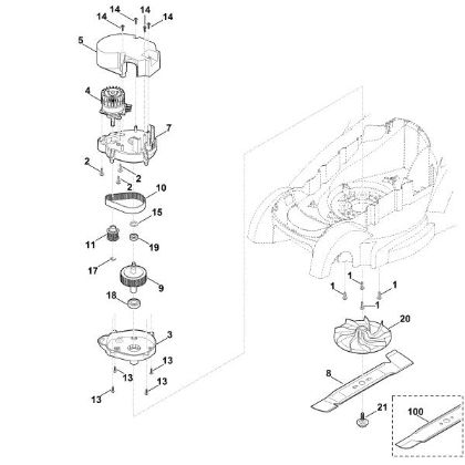 Imagen de D - Motor, cuchilla MA 339.0