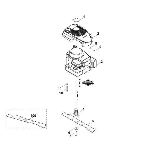 Imagen de C - Motor, cuchilla MB 2 R