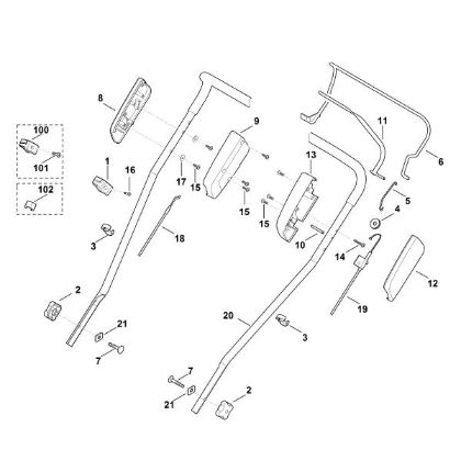 Imagen de A - Parte superior de manillar MB 2.0 RTX