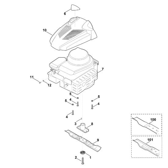 Imagen de D - Motor, cuchilla MB 248.0