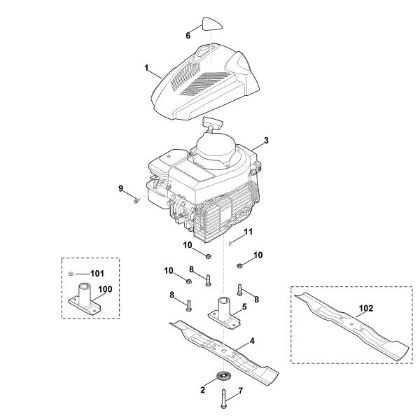 Imagen de D - Motor, cuchilla MB 248.1