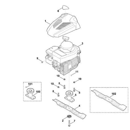 Imagen de D - Motor, cuchilla MB 248.1 T