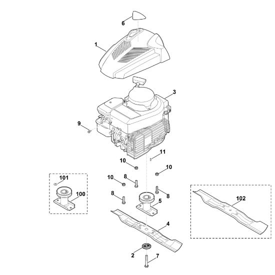 Imagen de D - Motor, cuchilla MB 248.1 T