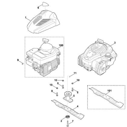 Imagen de D - Motor, cuchilla MB 248.2 T
