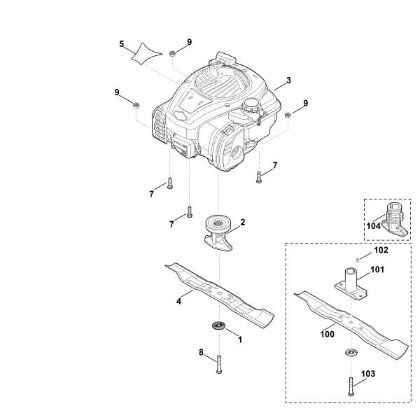 Imagen de D - Motor, cuchilla MB 248.3
