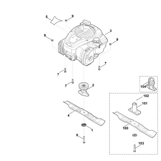 Imagen de D - Motor, cuchilla MB 248.3