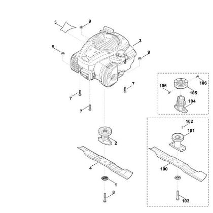 Imagen de D - Motor, cuchilla MB 248.3 T