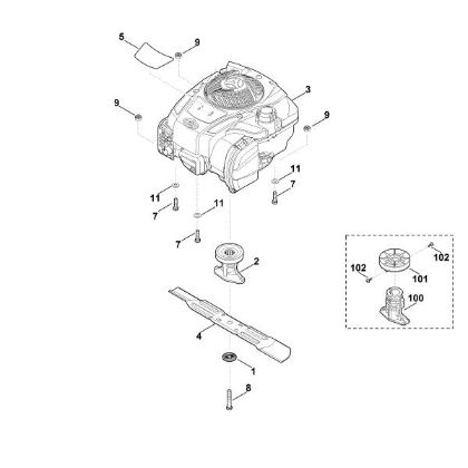 Imagen de D - Motor, cuchilla MB 253.1 T