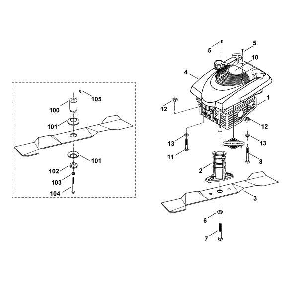Imagen de D - Motor, cuchilla MB 3 R
