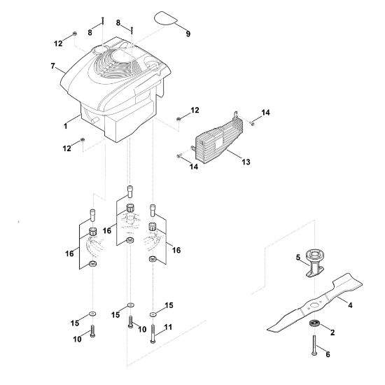 Imagen de D - Motor, cuchilla MB 3.1 RT