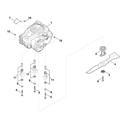 Imagen de D - Motor, cuchilla MB 3.1 RTX