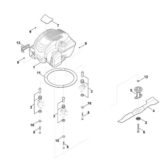 Imagen de D - Motor, cuchilla MB 3.2 RT