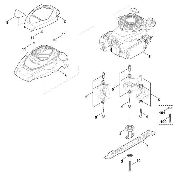 Imagen de D - Motor, cuchilla MB 4.0 R