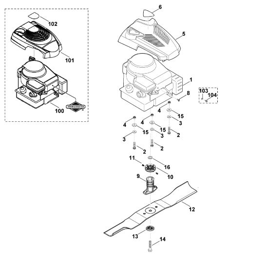Imagen de D - Motor, cuchilla MB 443.0 T