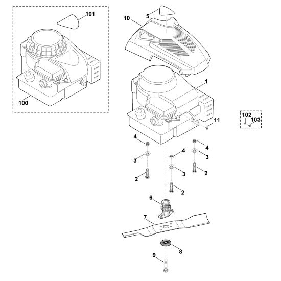 Imagen de D - Motor, cuchilla MB 443.0 X