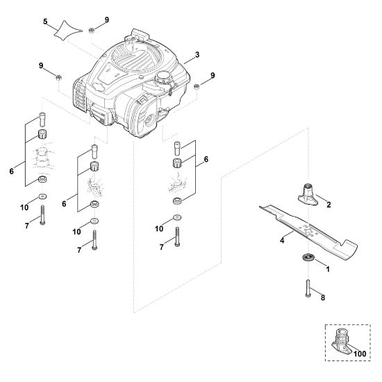 Imagen de D - Motor, cuchilla MB 443.1
