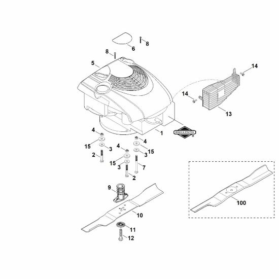 Imagen de D - Motor, cuchilla MB 448.0