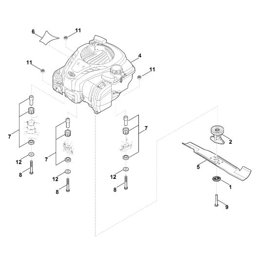 Imagen de D - Motor, cuchilla MB 448.1 PC