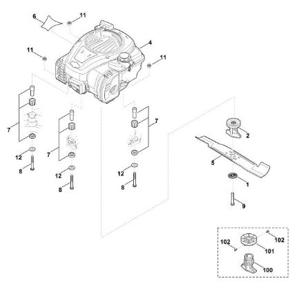 Imagen de D - Motor, cuchilla MB 448.1 T
