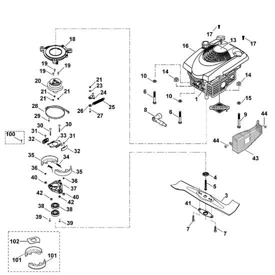 Imagen de E - Motor, cuchilla MB 455 BC