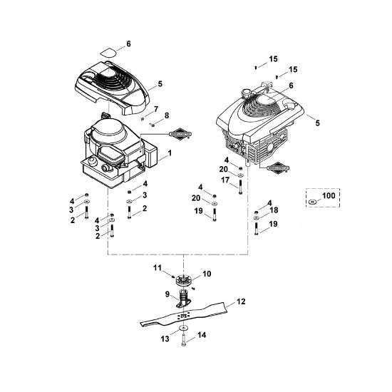 Imagen de D - Motor, cuchilla MB 465 C