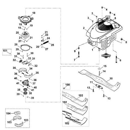 Imagen de E - Motor, cuchilla MB 505 BS