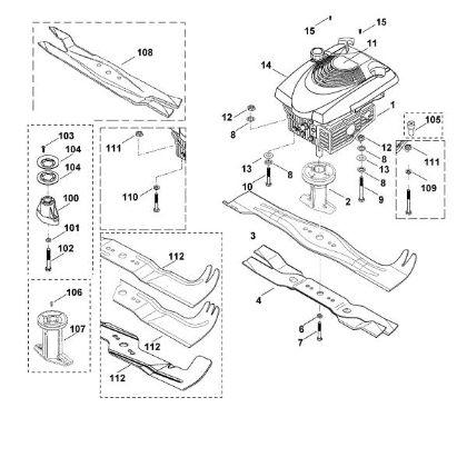 Imagen de D - Motor, cuchilla MB 505 M