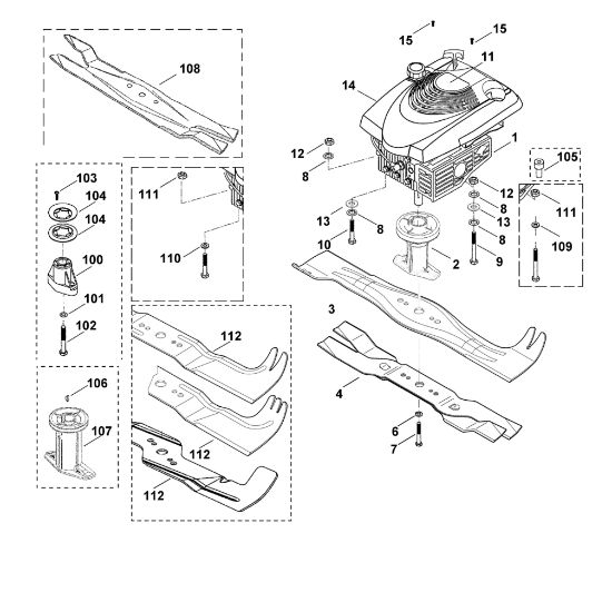 Imagen de D - Motor, cuchilla MB 505 M