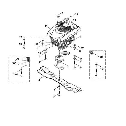 Imagen de D - Motor, cuchilla MB 505 MQ