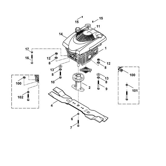 Imagen de D - Motor, cuchilla MB 505 MQ